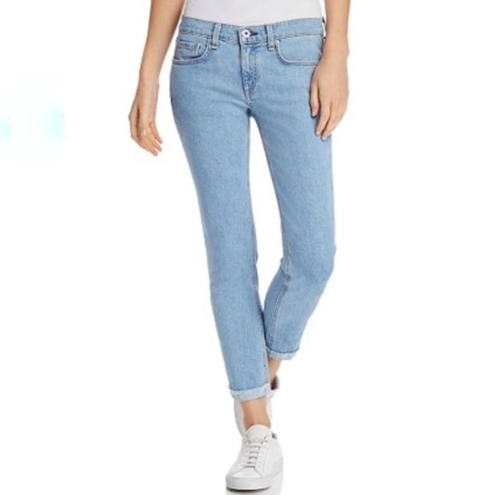 Rag & Bone Dre Capri Frayed Hem in Clean Judi